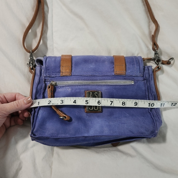 as 98 leather bag Crossbody Adjustable Periwinkle Blue - Picture 10 of 11